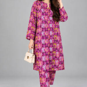 SAYA Printed 2pc Co-ordset for Women – Pink & Magenta